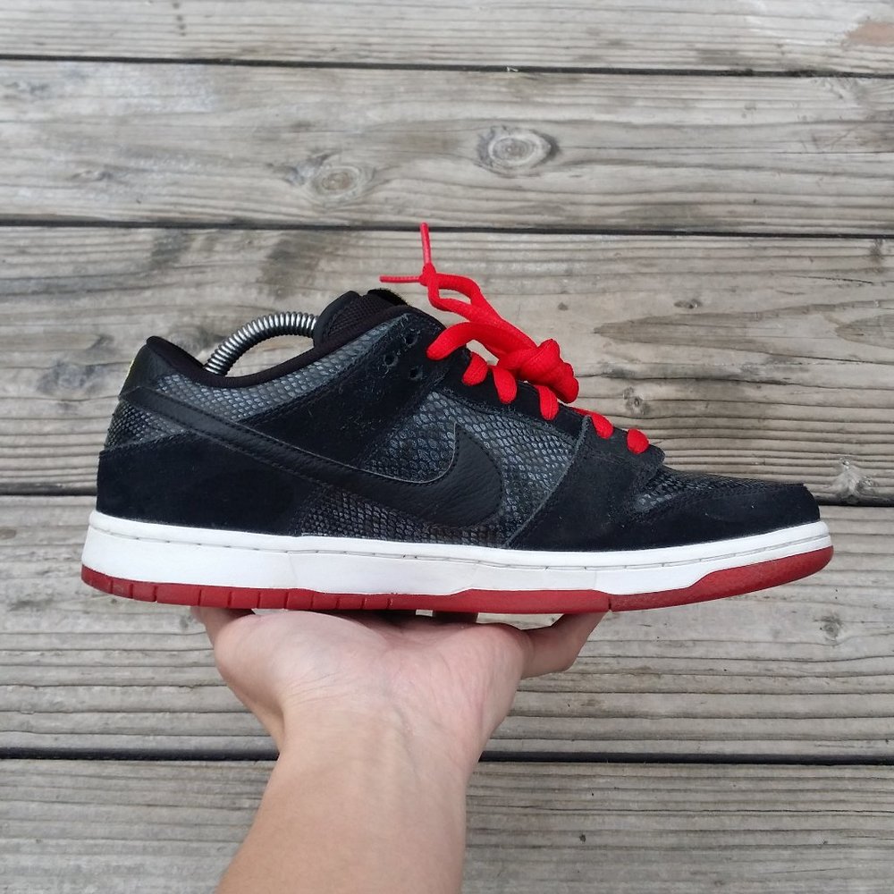Women Size 10 / Size 8.5 Men Nike SB Dunk Low Premium Snakeskin Snake Eyes Shoes - Picture 4 of 8